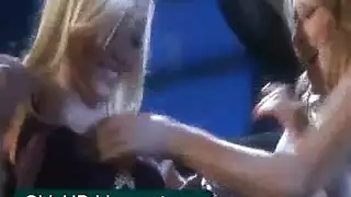 الشرج اللعب اللعب المزدوج الكرة لعق